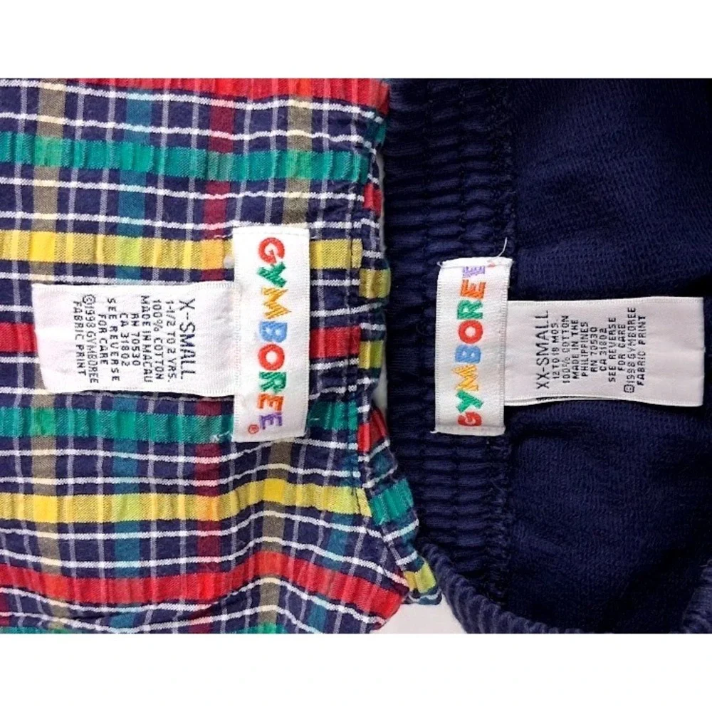 Vtg Gymboree 1998 Sport Golf Reversible Jacket 18 24 Mos Hooded Plaid * READ *